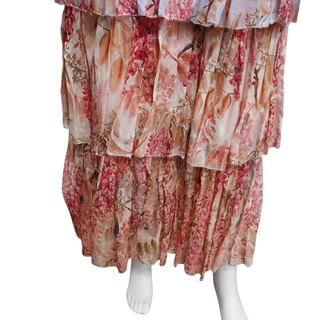 ZIMMERMANN | Botanica Tiered Silk Floral Skirt