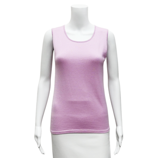 OSCAR DE LA RENTA | Lilac Cashmere-Blend Knit Top