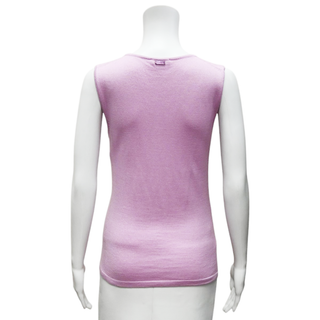 OSCAR DE LA RENTA | Lilac Cashmere-Blend Knit Top