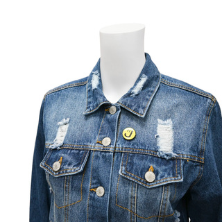 SOJARA | Distressed Denim Band Jacket