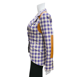 SMYTHE | Gingham Rifle-Patch Equestrian Blazer