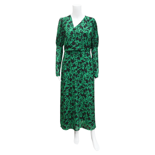 PEARL | Emerald Floral Print Midi Dress