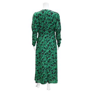 PEARL | Emerald Floral Print Midi Dress