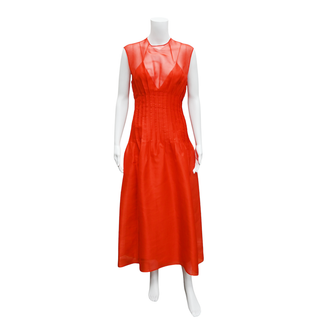 KHAITE | Wes Fire Red Organza Dress