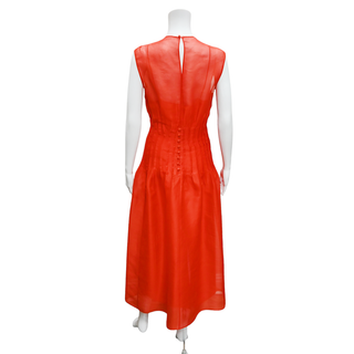 KHAITE | Wes Fire Red Organza Dress