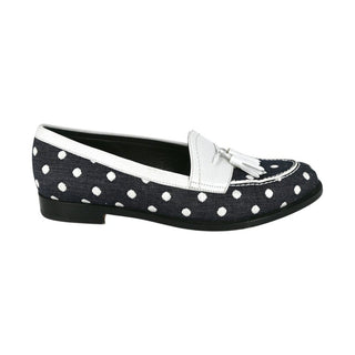 MANOLO BLAHNIK | Denim Polka-Dot Loafers