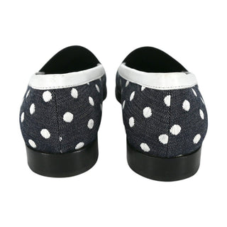 MANOLO BLAHNIK | Denim Polka-Dot Loafers