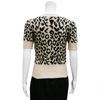 CHRISTIAN DIOR | Leopard Cashmere Knit Sweater