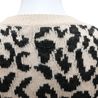 CHRISTIAN DIOR | Leopard Cashmere Knit Sweater