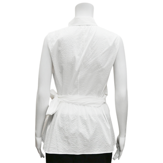 AKRIS PUNTO | White Seersucker Cotton Blouse