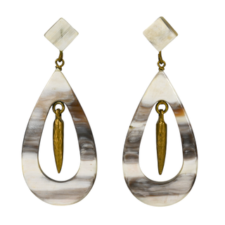 ASHLEY PITTMAN | Horn Teardrop Earrings