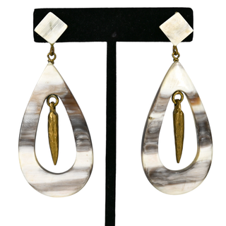 ASHLEY PITTMAN | Horn Teardrop Earrings