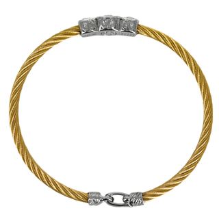 ALOR | Pave Diamond Stainless Steel Cable Bracelet