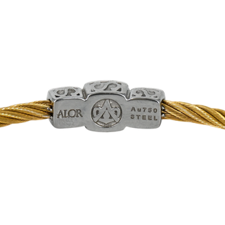 ALOR | Pave Diamond Stainless Steel Cable Bracelet