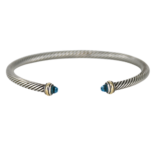 DAVID YURMAN | Blue Topaz Classic Cable Cuff Bracelet