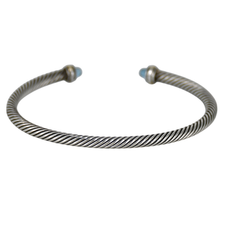 DAVID YURMAN | Blue Topaz Classic Cable Cuff Bracelet