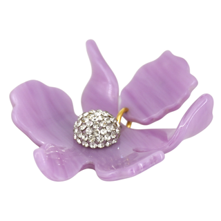 Lavender Small Crystal Lily Earrings