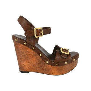 TORY BURCH | Tatum Leather Wooden Wedges