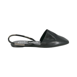 PEDRO GARCIA | Black Leather Slingback Flats