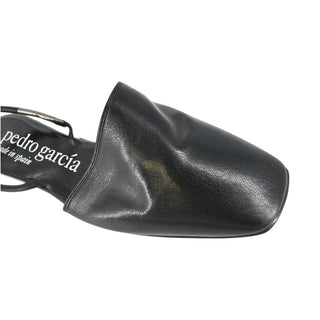 PEDRO GARCIA | Black Leather Slingback Flats