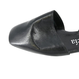 PEDRO GARCIA | Black Leather Slingback Flats