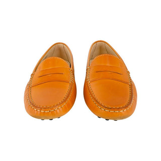 TODS | Gommino Orange Leather Loafers