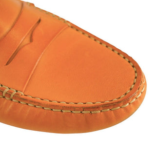 TODS | Gommino Orange Leather Loafers