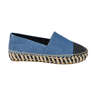 TORY BURCH | Blue Denim Cap Toe Espadrilles