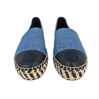 TORY BURCH | Blue Denim Cap Toe Espadrilles