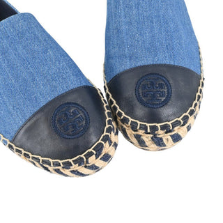 TORY BURCH | Blue Denim Cap Toe Espadrilles