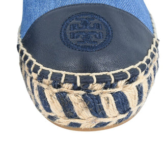 TORY BURCH | Blue Denim Cap Toe Espadrilles