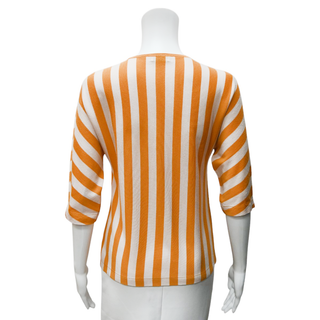 DRIES VAN NOTEN | Tangerine Striped Knit Top