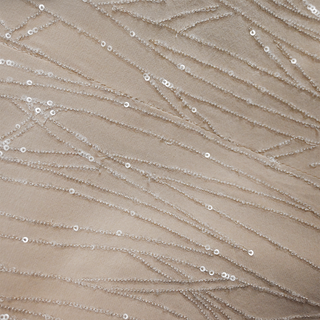 Beige Sequin Embellished Blazer