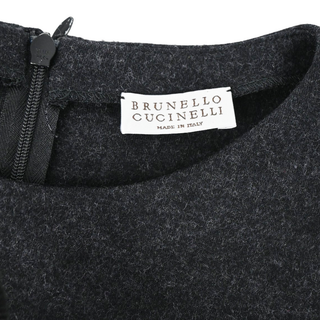 BRUNELLO CUCINELLI | Gray Wool Shift Dress