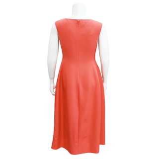 LAFAYETTE148 | Vibrant Coral Fit & Flare Dress