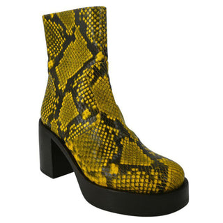 SIMON MILLER | Raid Snakeskin Embossed Platform Booties