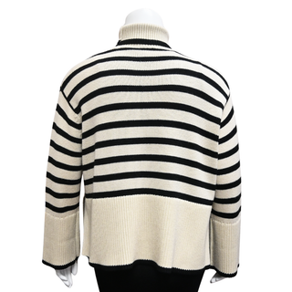 TOTEME | Signature Neutral Stripe Turtleneck Sweater