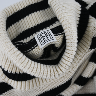 TOTEME | Signature Neutral Stripe Turtleneck Sweater