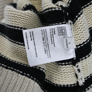 TOTEME | Signature Neutral Stripe Turtleneck Sweater
