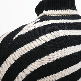 TOTEME | Signature Black Stripe Turtleneck Sweater