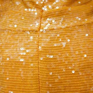 MARKARIAN | Valerie Yellow Sequin Halter Dress