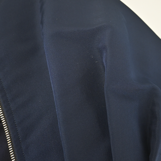 DIOR | Navy Silk Zip Short-Sleeve Jacket