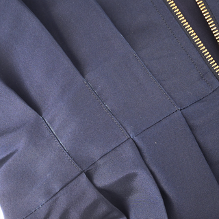 DIOR | Navy Silk Zip Short-Sleeve Jacket