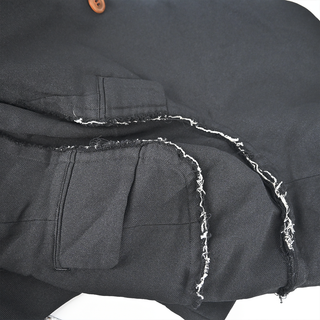 COMME DES GARCONS | Black Polyester Distressed Blazer