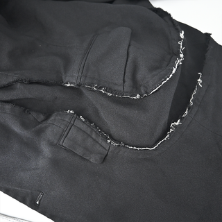 COMME DES GARCONS | Black Polyester Distressed Blazer