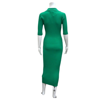 ALC | Clover Green Adrian Ribbed Midi Dress