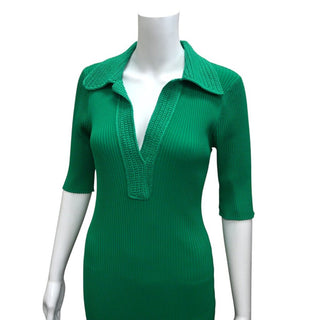 ALC | Clover Green Adrian Ribbed Midi Dress