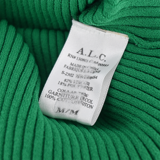 ALC | Clover Green Adrian Ribbed Midi Dress