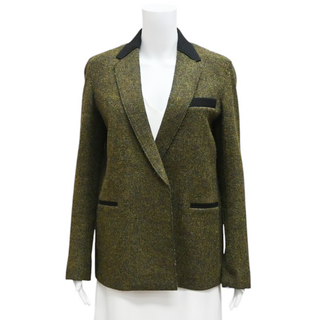 CELINE | Green Heathered Wool Blazer