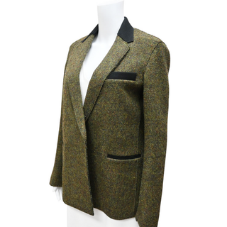 CELINE | Green Heathered Wool Blazer